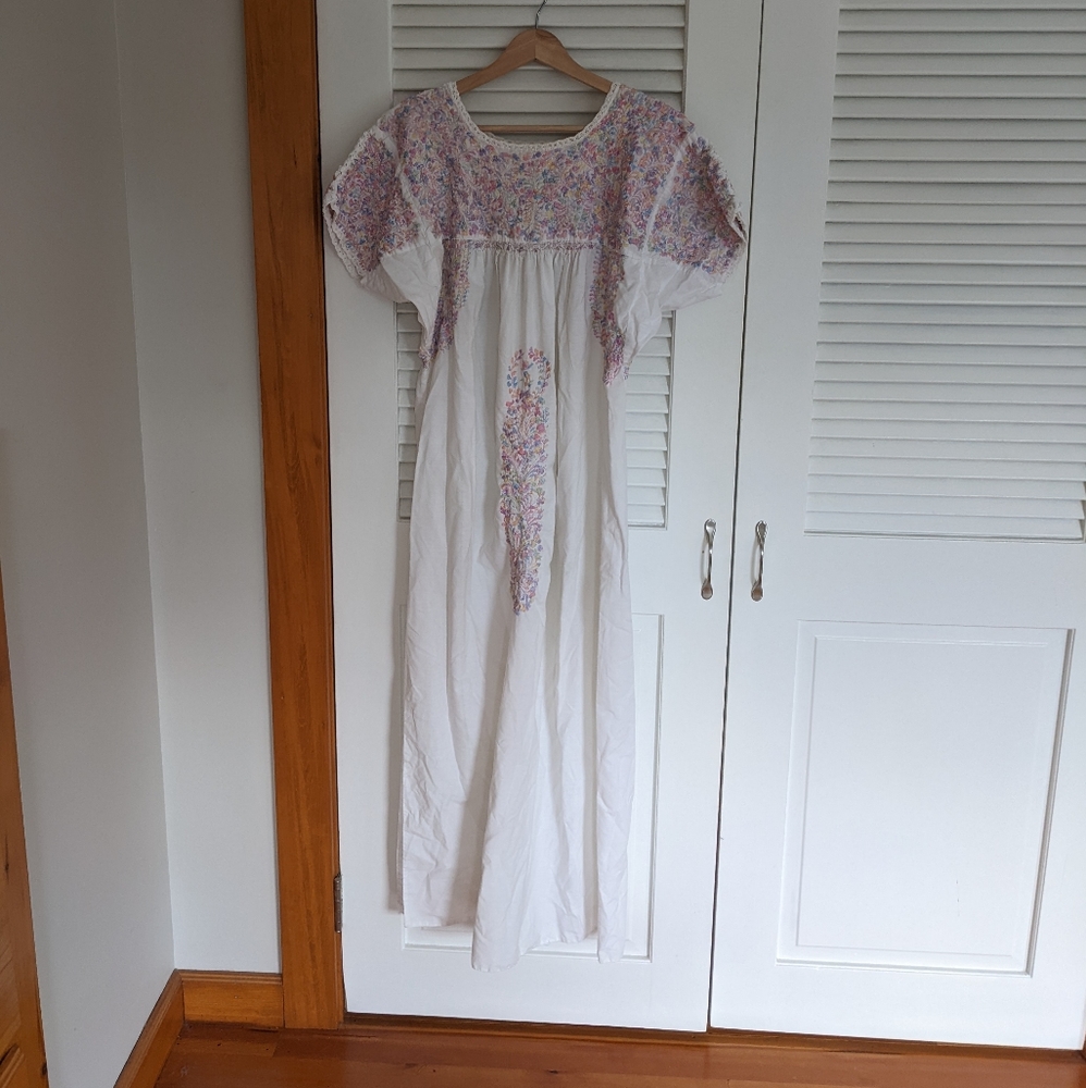 Vintage embroidered maxi dress
